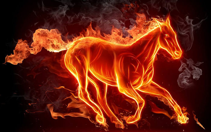 抠火焰,利用通道抠出火焰骏马奔腾的图片